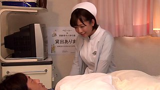 Horny Japanese whore in Amazing Nurse, Handjob JAV scene