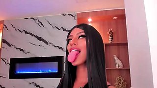 Solo ladyboy masturbation