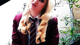 Schoolgirl Tells You To Wank For Her