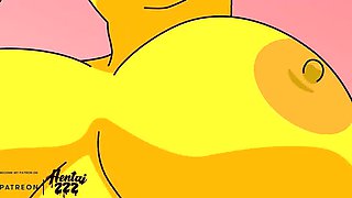 Hentai Simpsons Cheating - Marge Fucks Carl Doggystyle Creampie