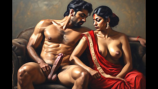 Two desi indian girl in hotel room with their office boss hot threesome pussy fucking