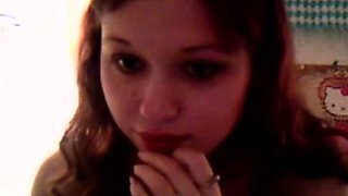 Pregnant Redhead Masturbates on Webcam