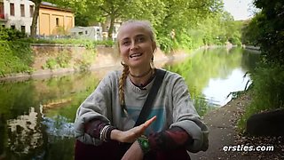 Blonde German Amateur Luna W Gets Wet in Shower - Dildo Action & Solo Masturbation