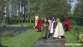 Jasmine Jae's Fierce Battle in a Fantasy Scene