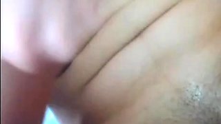 Pink hair teen masturbating on washing machine Pink hair mas