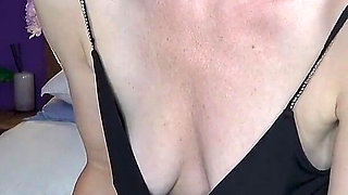 Cheeky Downblouse Tease: Cum on My Tits at the End of the Night