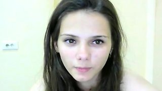young shy girl on cam