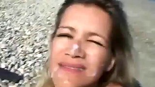 Husband offers wife to strangers on the beach
