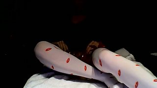 Dirty crossdresser stuffed a dildo in his ass on webcam