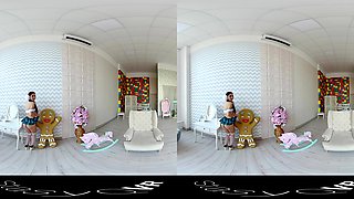 Playful Playdate - Shaved Schoolgirl Striptease