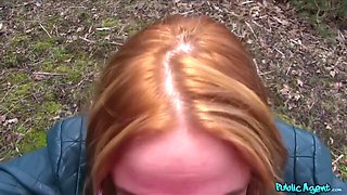 Sexy Redhead Student 18+ Nerd In Glasses Fucking In The Bushes - Outdoor Reality Porn
