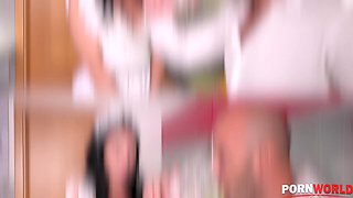 French Maid Deepthroats in Kitchen