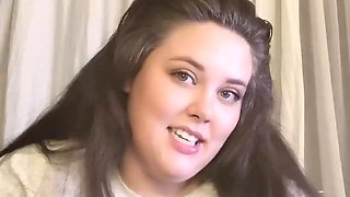 BBW Masturbating till Quivering Orgasm during holidays