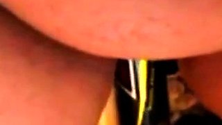 BBW Plays With a Bat Sex Toy on Webcam