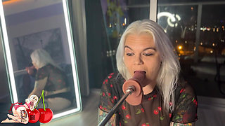 First Time Throat Fucking on the Fuck Machine