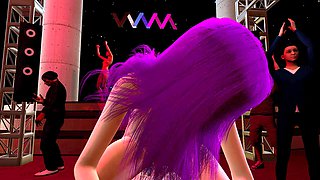 Bald Pussy Raver Dances While She Rides Your Cock and Gets Creampied