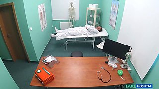 Sweet blonde russian drinks the medics sperm - faux clinic