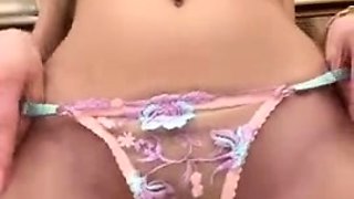 Blonde tight pussy babe solo toy fun in glamour masturbation