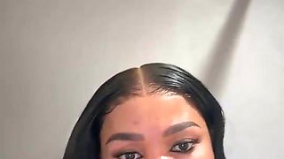 Lustful ebony MILF solo exciting movie