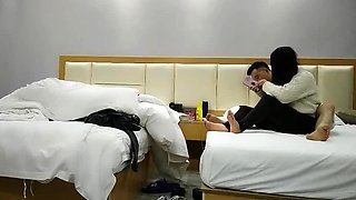 Cute teen captured by hidden cam in massage room