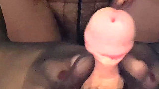 And Footjob with Pantyhose and Sheer Feet Shot up Close up