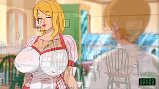 Secret building episode featuring a curvy housewife and her friends' wives in a wild adult cartoon adventure