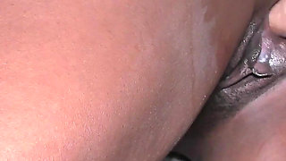 Big White Hard Cock Assfucking a Black Butthole and Filling It with Hot Cream