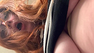 She Just Had to Touch Her Pussy!! Naughty Public Bathroom Masturbation