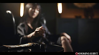 POV: Japanese Girl Blows Smoke While Sucking Cock - Emiri Momota Smoking Cigarette Fetish