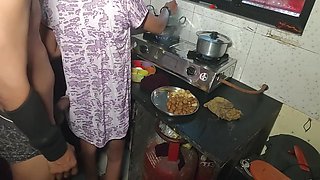 Fucked The Newly Married Bride In The Kitchen While She Was Cooking