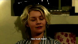 All natural blonde babe pornstar Ally Kay blows her fan