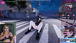 Cute Pervert Streamer Playing Secret Flasher Manaka Hentai Game Masturbation
