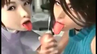 3D fucking double feature: Blowjob, Missonary  Babe Porn