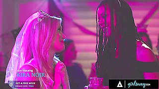 GIRLSWAY - Hungry Bride Has A Wild Fuck With Bachelorette Party Stripper In Front Of Her Bridesmaids