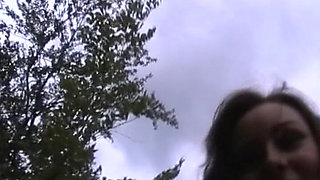 Two Cute German Babes Playing Together in Outdoor Session