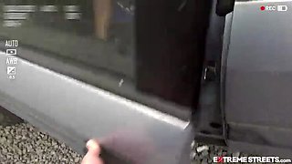 Russian Public Sex Challenge - Extreme Anal & Blowjob for Cash!