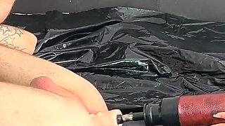 Fucking my husband slave with a fuck machine