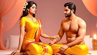 Steamy college hookup with Indian brother, stepsister, and aunty
