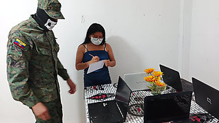 The Soldier Visits a Computer Store and Fucks the Employee