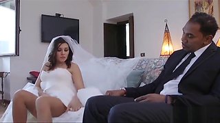 Unfaithful italian wife fucks with a black man