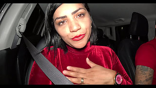 Cum-filled Ass in the Car! Wife Takes It Raw and Husband Fucks Her Cum-loaded Hole!