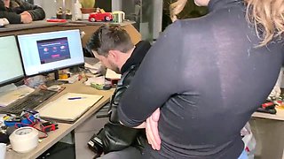 Femdom mistress with strap-on and hot wax takes control in a rough session