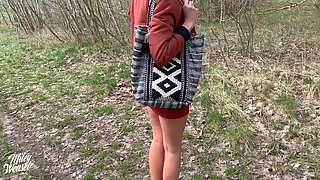 Hot German Miley Weasel Risky Sex in Public