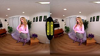 Jessica B Secretary With Purple Stockings