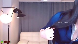 Korean beauty in uniform webcam show: Big Tits, Amateur  Babe Porn