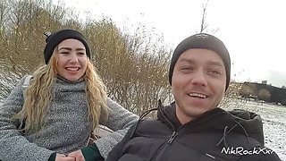 Russian Pickup: Nikolas Fucks Teen Blonde in Hallway with Big Ass & Natural Tits