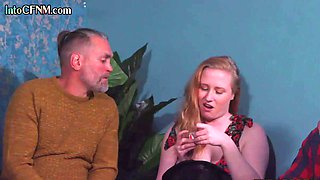 Horny CFNM babe banged by DILF