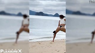 Naughty Bike Ride Turns Into Wild Sex On The Beach - Pure Pleasure
