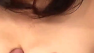 Slutty Asian teen with big tits caught in threesome with step dad uncensored