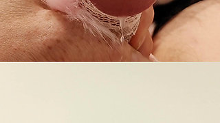 Hot dilf Amateur lingerie precum in mouth cumshot wank jerk masturbate horny butplug 3FTBouch